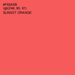 #F65A5B - Sunset Orange Color Image